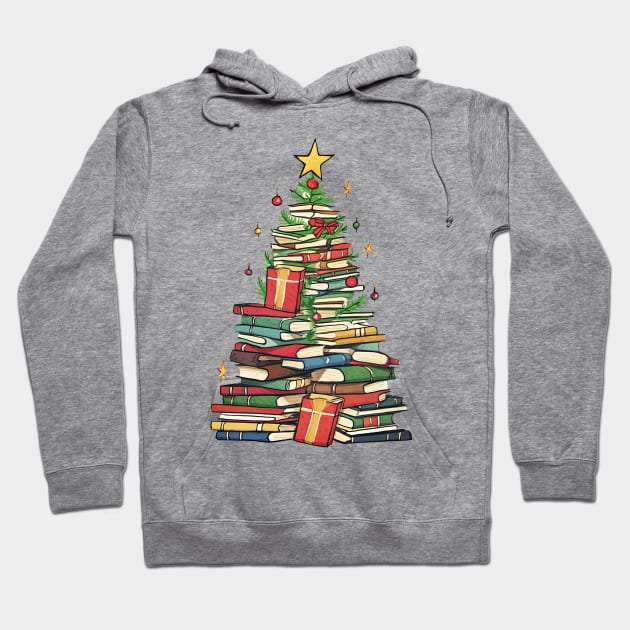 merry bookmas Hoodie by MZeeDesigns